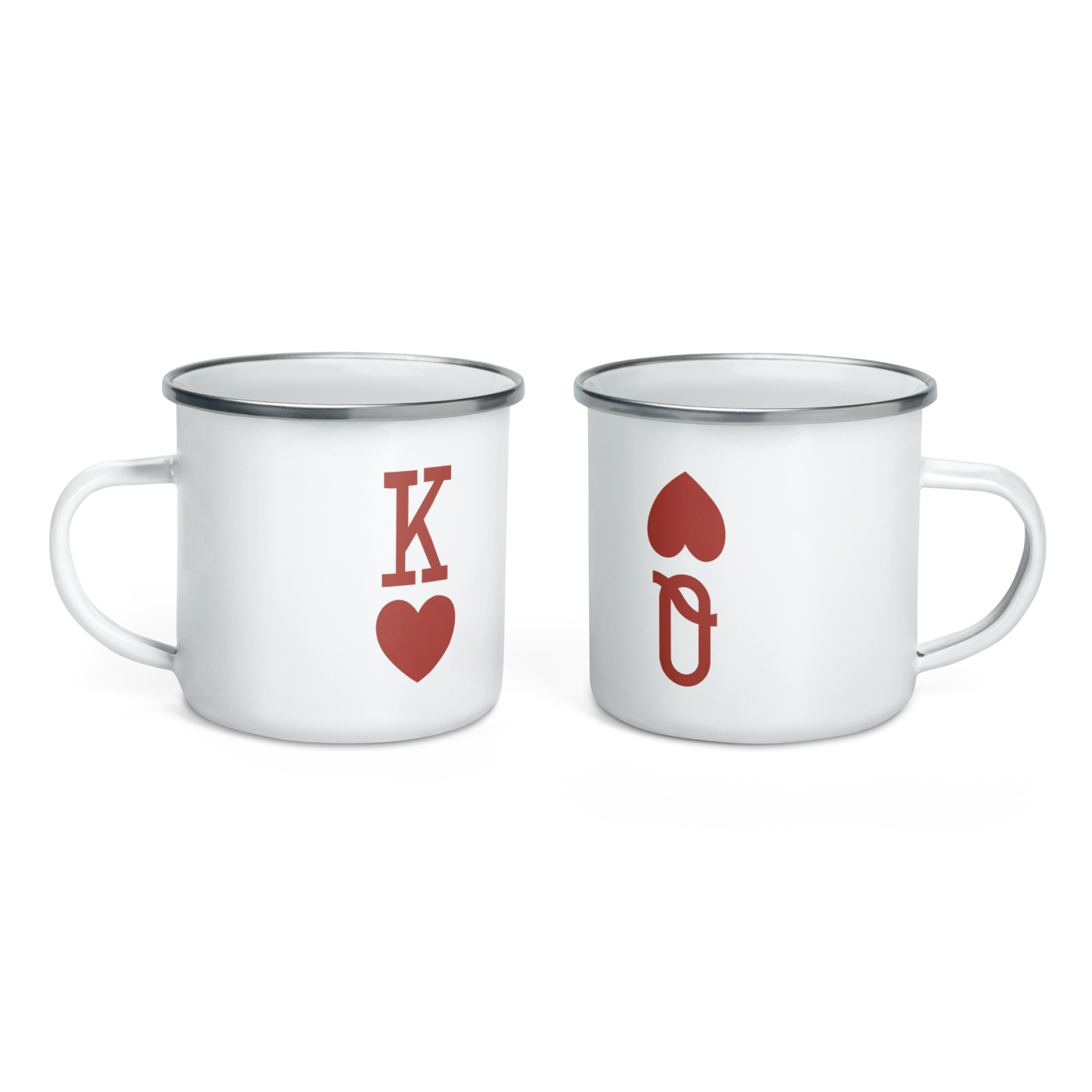 King & Queen de Corazones Pareja Kit Tazas