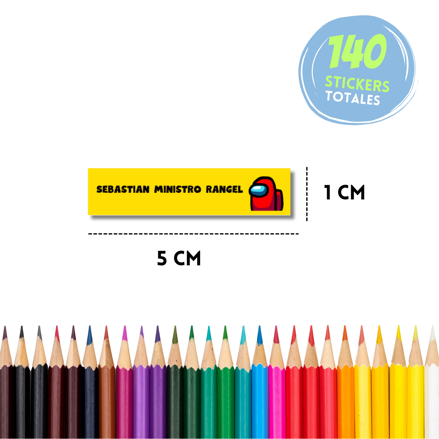 Among us rojo amigos Stickers para libros, libretas, cuadernos