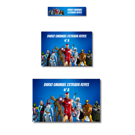 Avengers fornite marvel etiquetas adhesivas personalizadas
