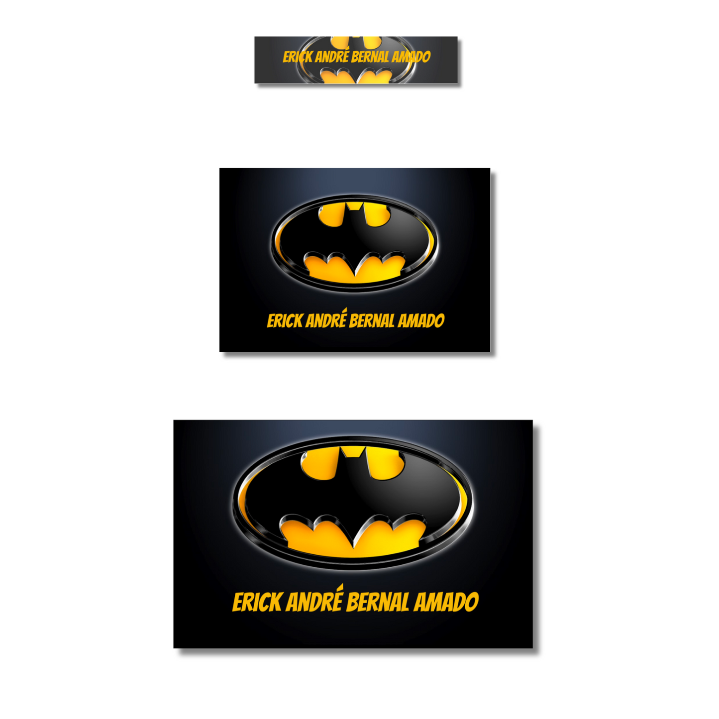 Batman logo etiquetas adhesivas personalizadas