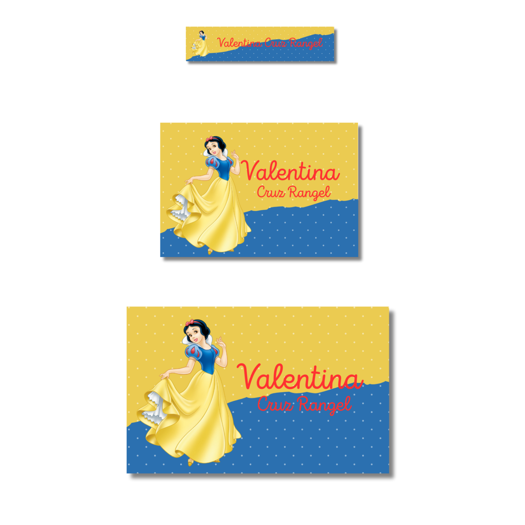 Blanca Nieves etiquetas adhesivas personalizadas