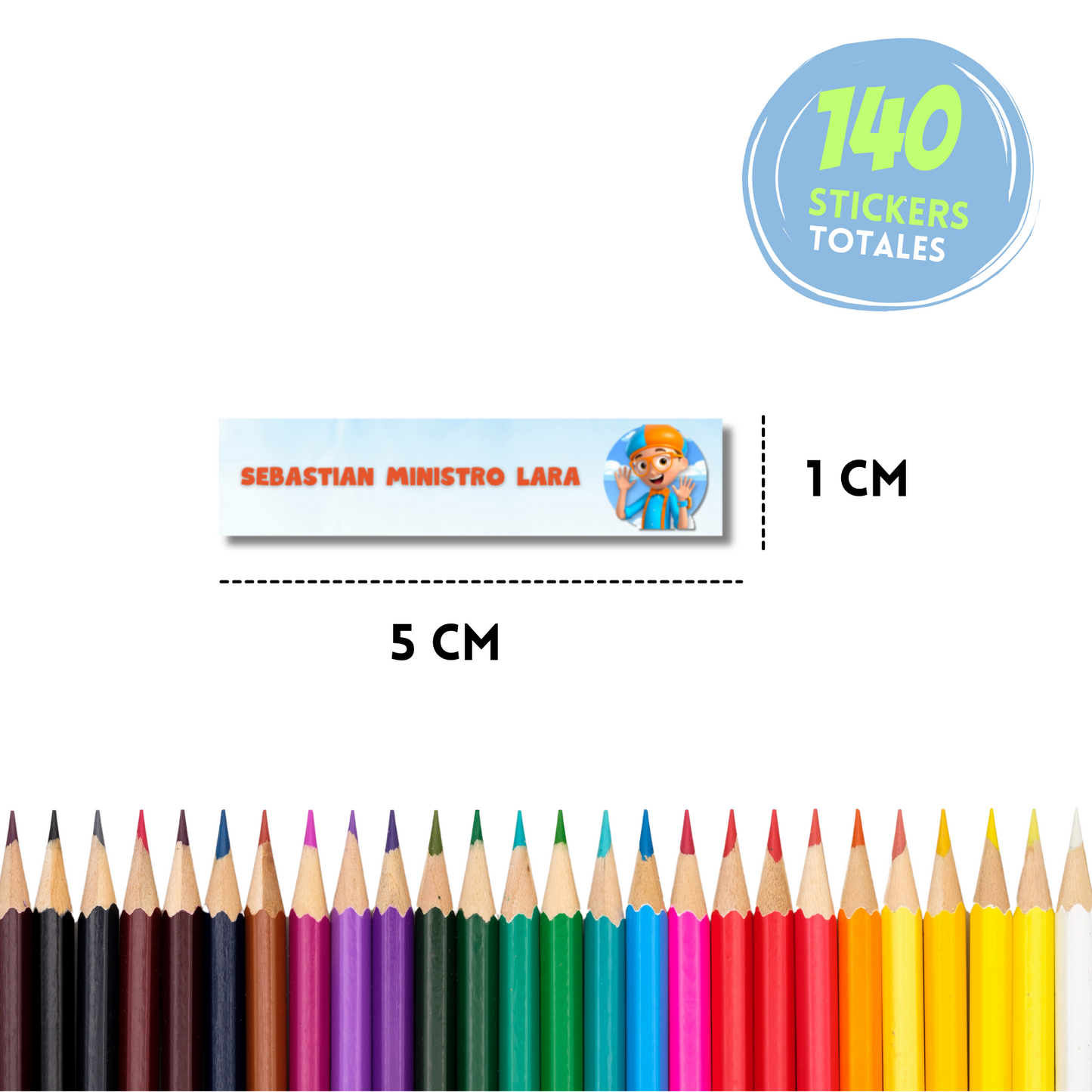 Blippi hola Stickers para libros, libretas, cuadernos