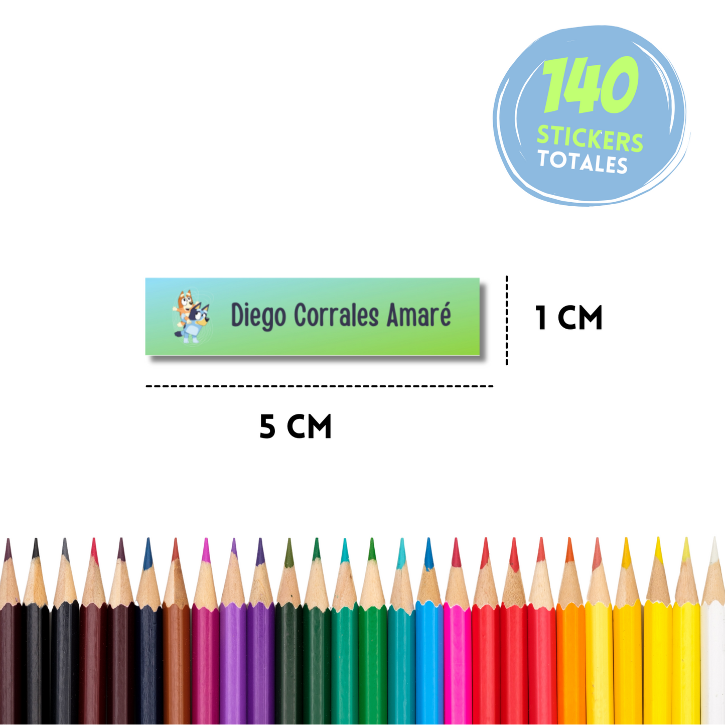 Bluey y Bingo Stickers para libros, libretas, cuadernos