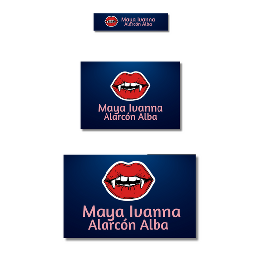 Boca vampiro etiquetas adhesivas personalizadas