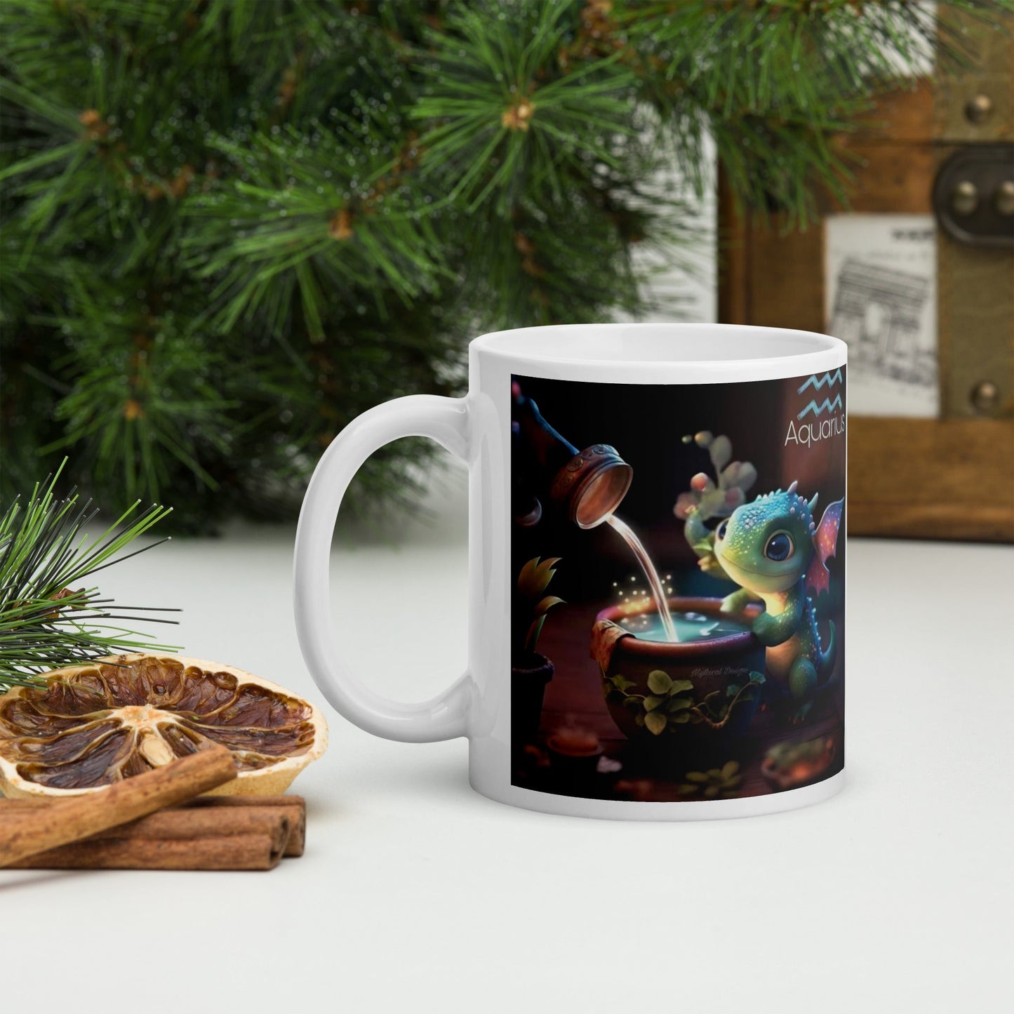 Dragón (Acuario) Signos Zodiacales Taza