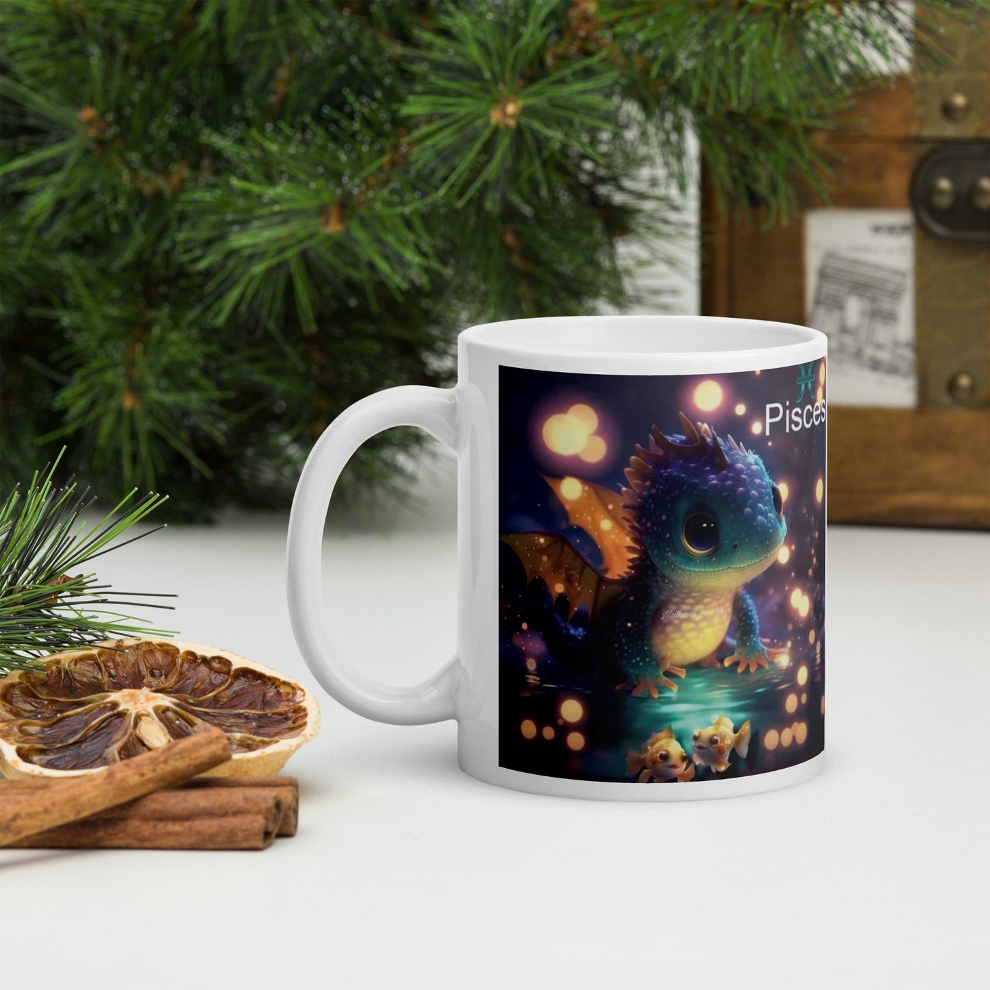 Dragón (Piscis) Signos Zodiacales Taza
