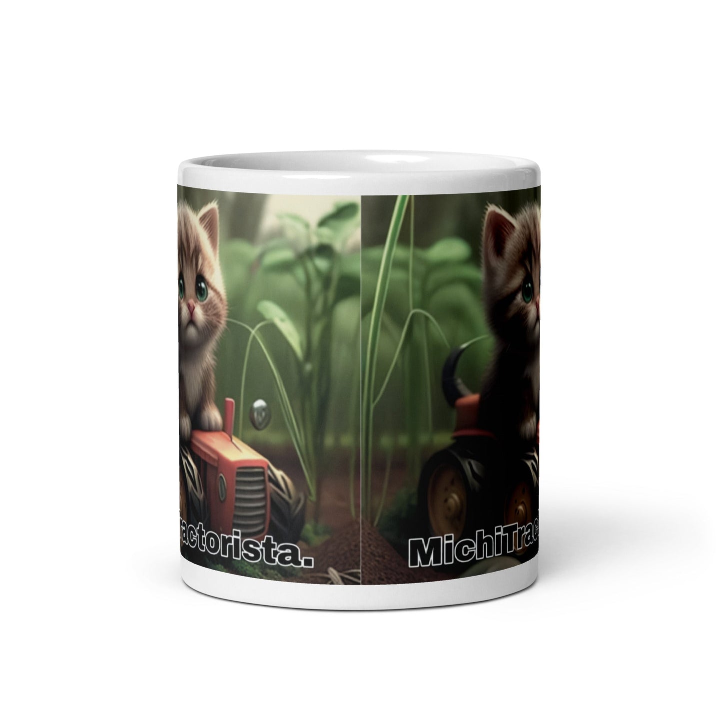 Gato Profesiones Michi Tractorista Taza