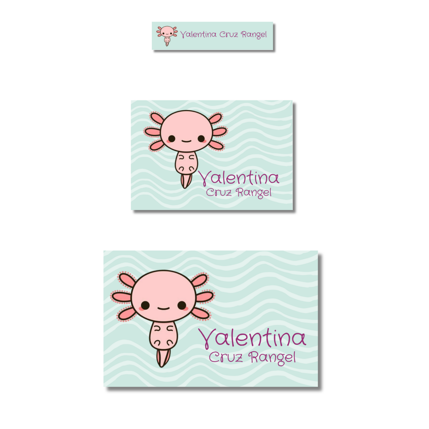 Ajolote etiquetas adhesivas personalizadas