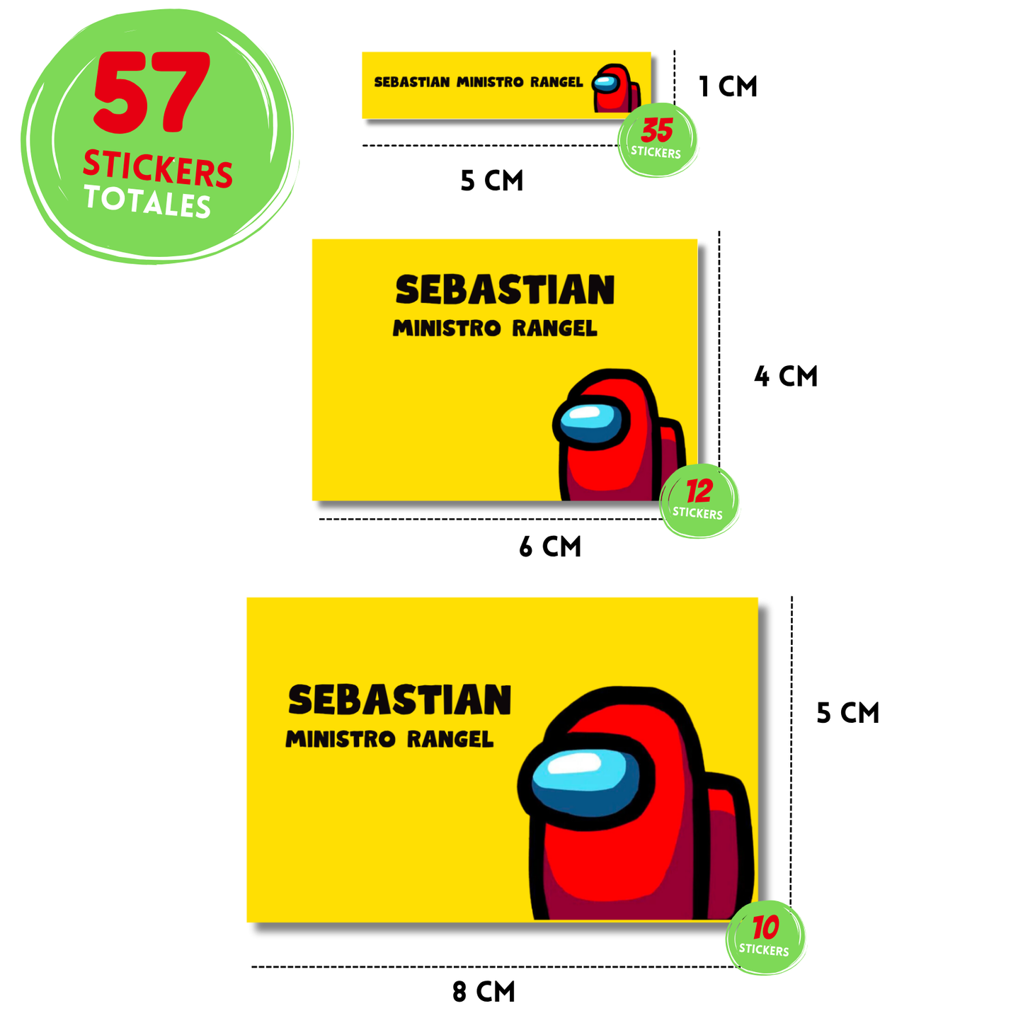 Among us rojo amigosstickers adhesivas personalizadas para libros, libretas, cuadernos