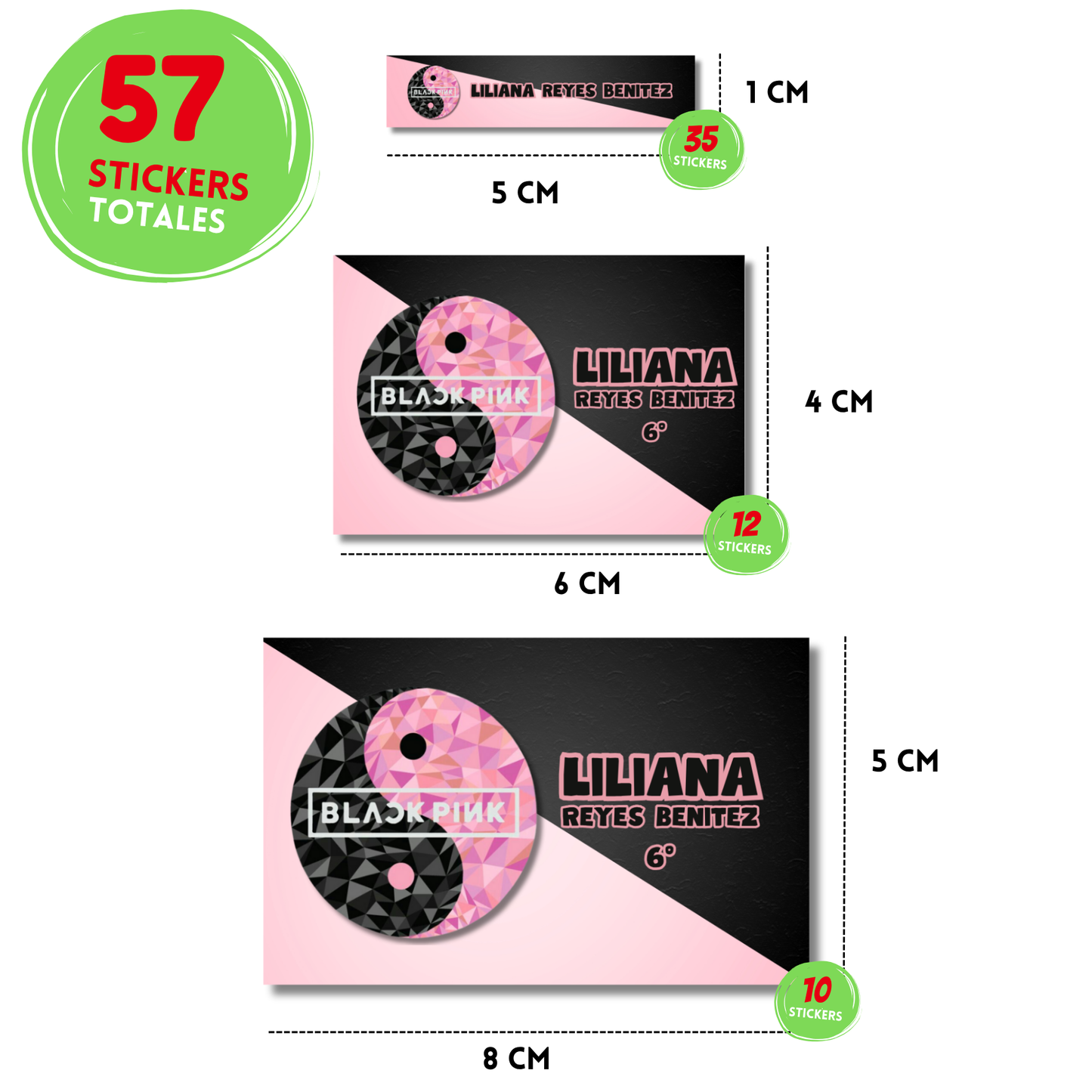 Blackpink stickers adhesivas personalizadas para libros, libretas, cuadernos