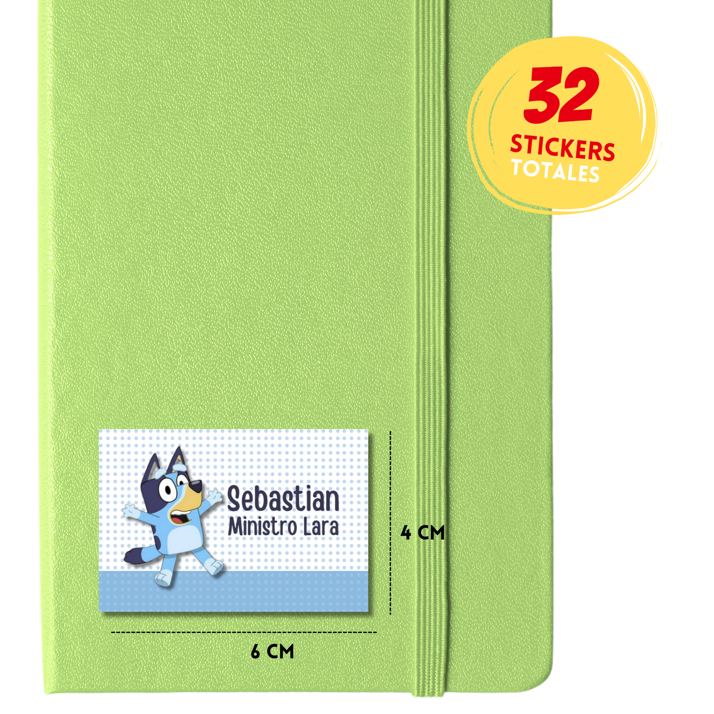 Bluey etiquetas adhesivas personalizadas tipo stickers