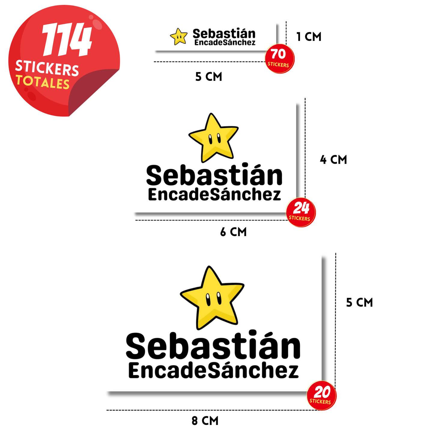 Estrella Mario Bros Etiquetas Escolares Personalizadas Libretas, Libros y Lápices