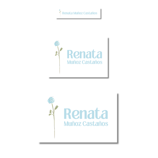 Flor Azul Aesthetic Etiquetas Escolares Personalizadas Libretas, Libros y Lápices