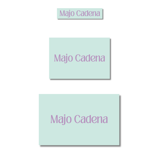 Fondo menta letras moradas Etiquetas Escolares Personalizadas Libretas, Libros y Lápices