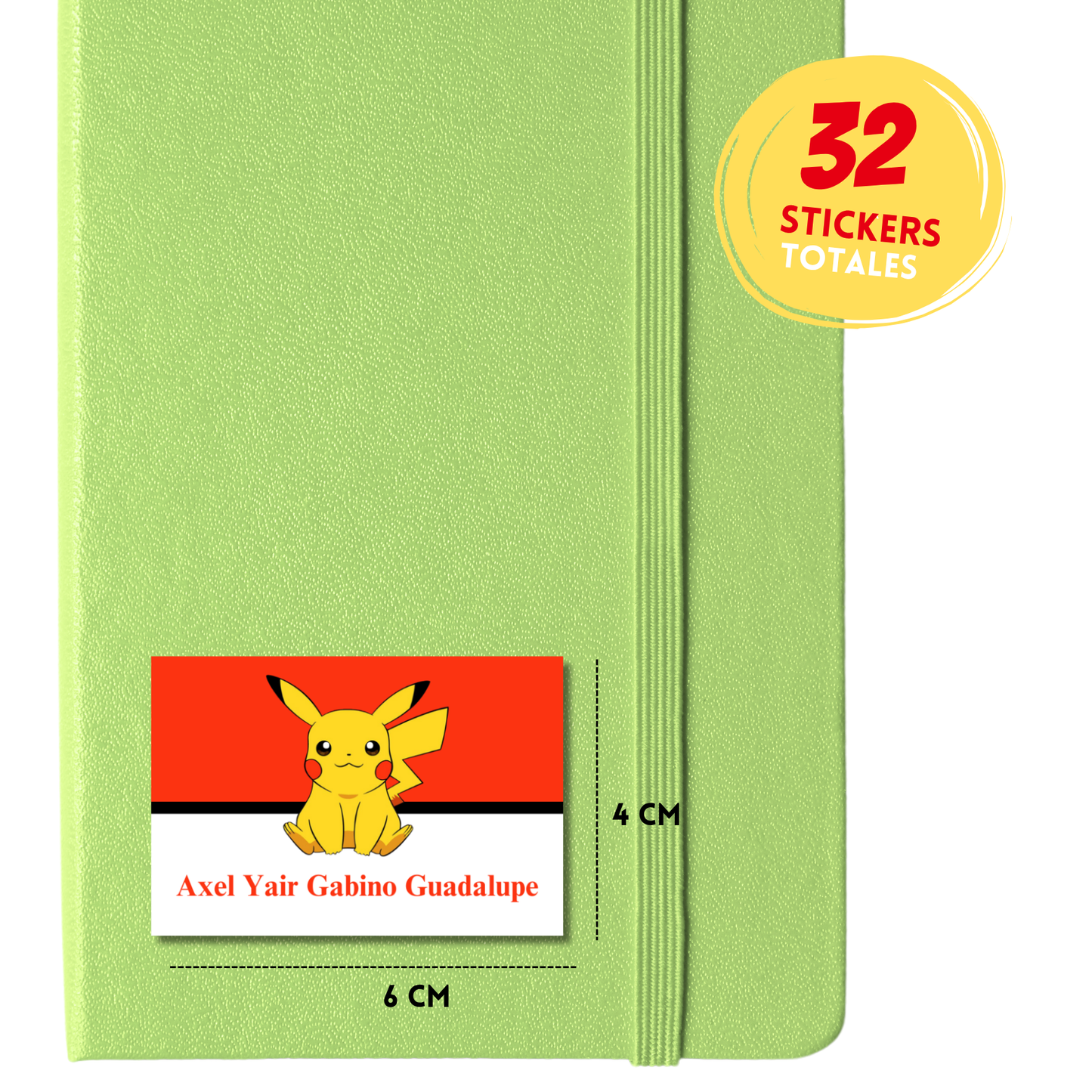 Pikachú Animé Escolares Personalizadas Libretas, Libros y Lápices