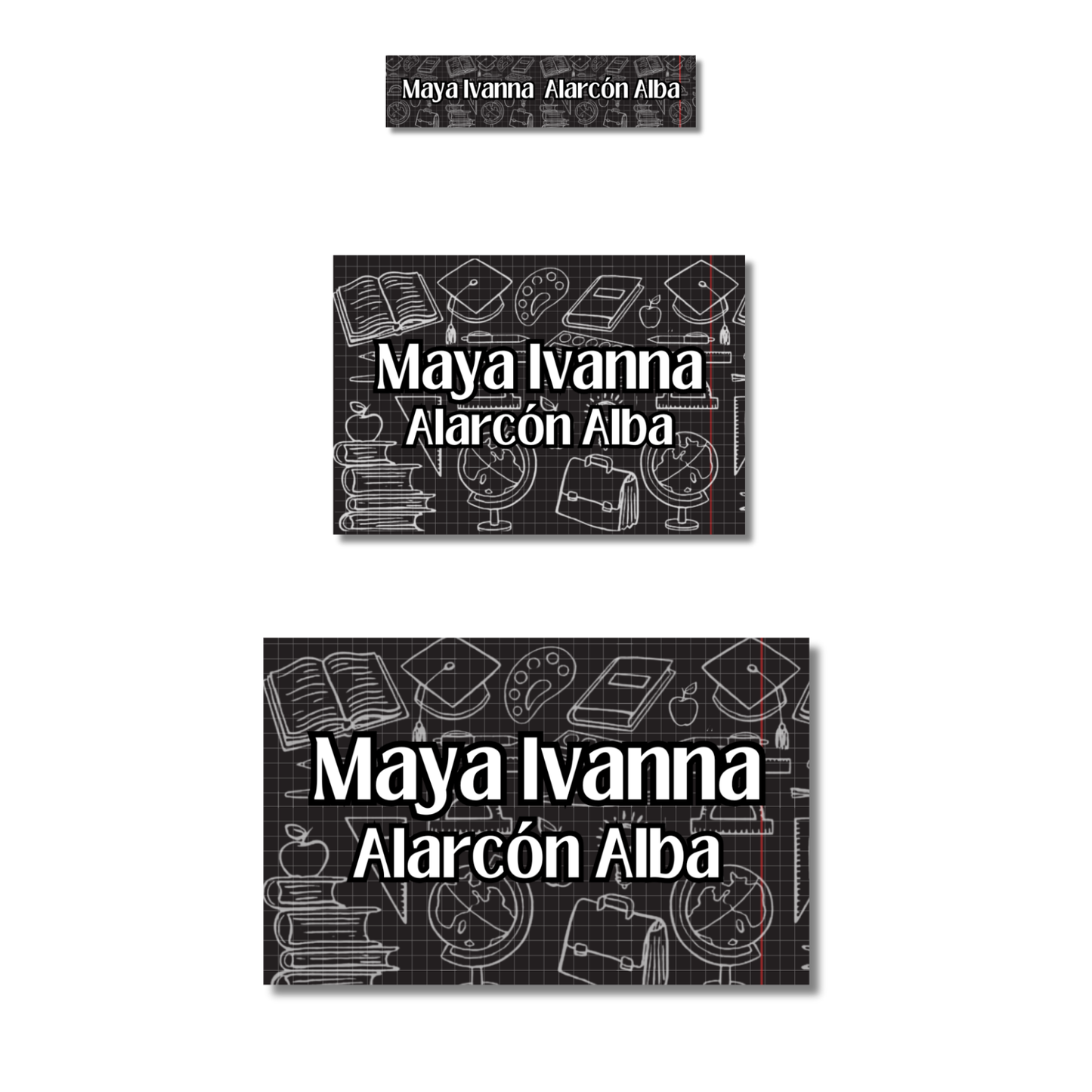 Scholar Pizarrón Etiquetas Escolares Personalizadas Libretas, Libros y Lápices