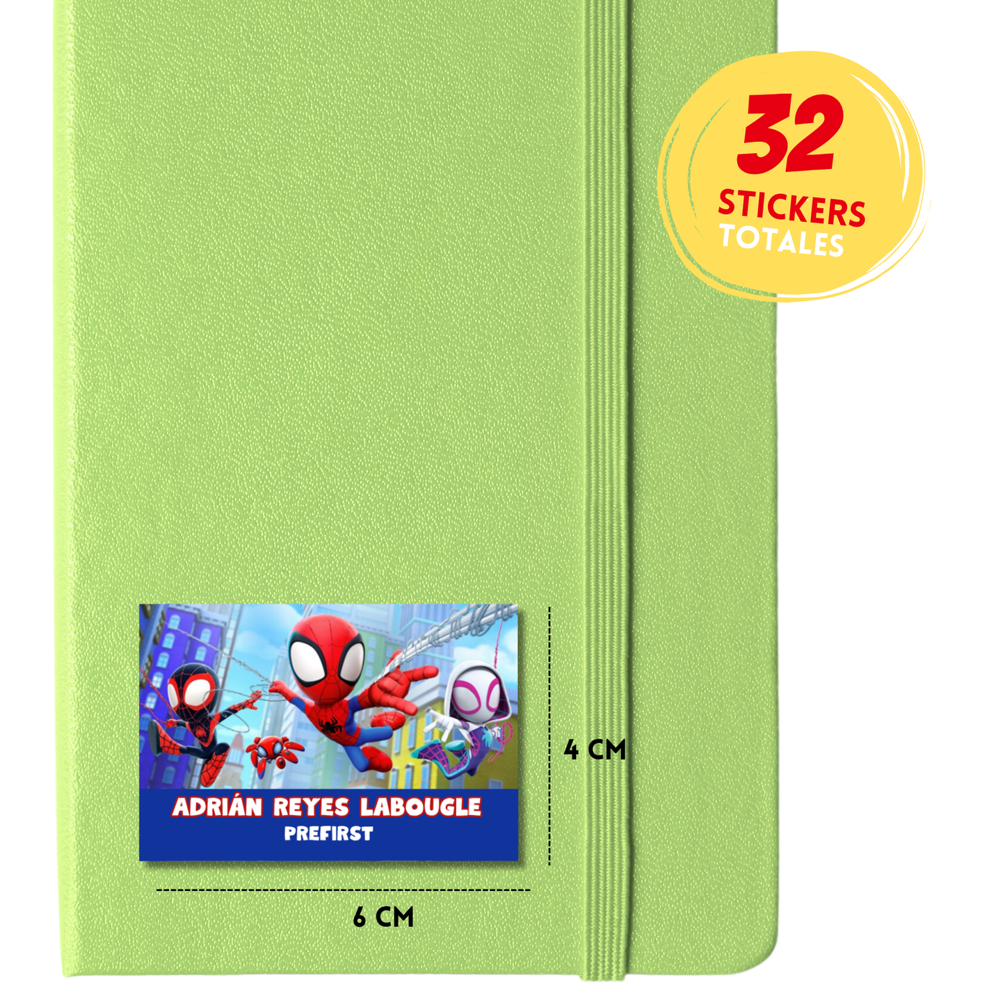 Spidey y Amigos Escolares Personalizadas Libretas, Libros y Lápices