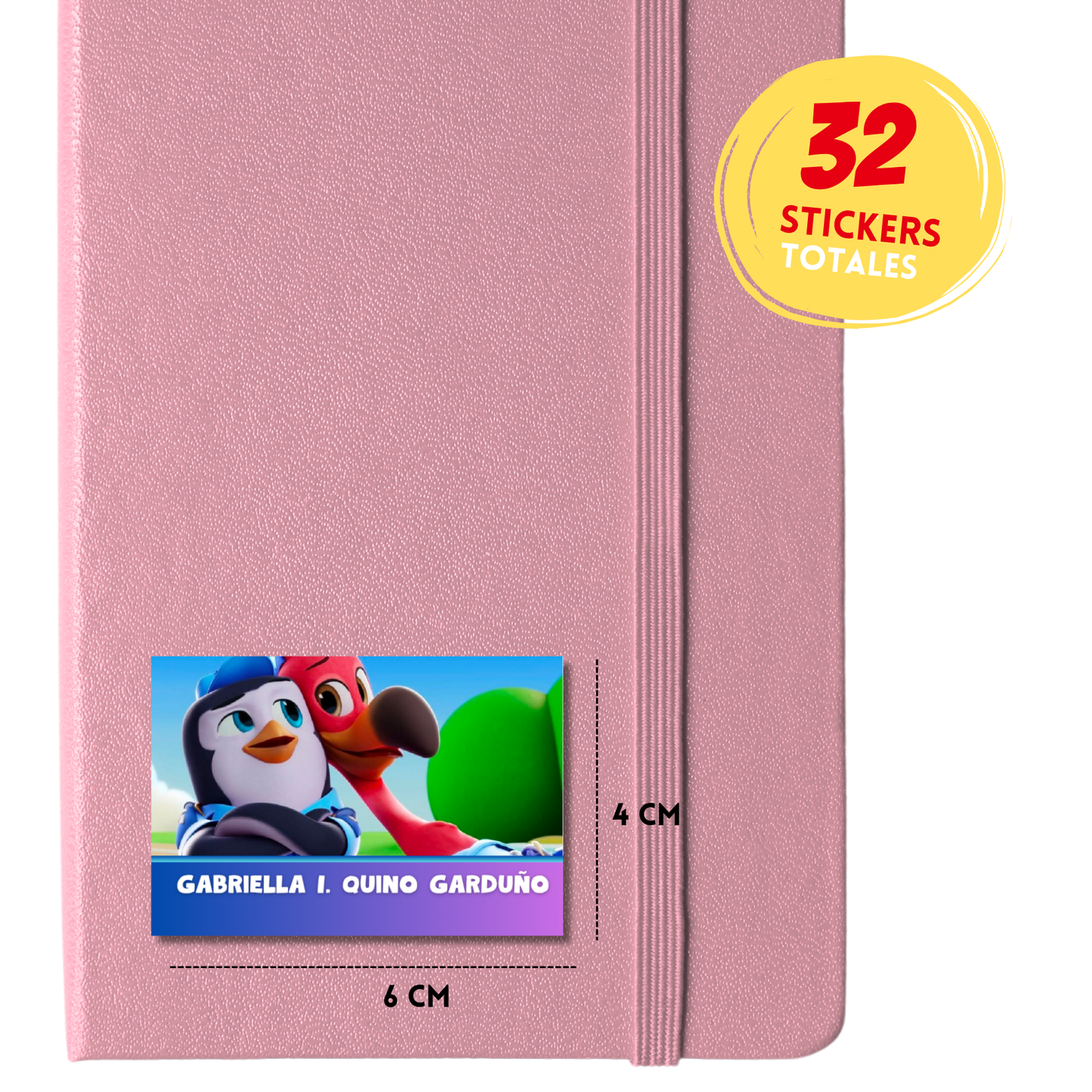 Tots Pip y Freddy Etiquetas Escolares Personalizadas Libretas, Libros y Lápices