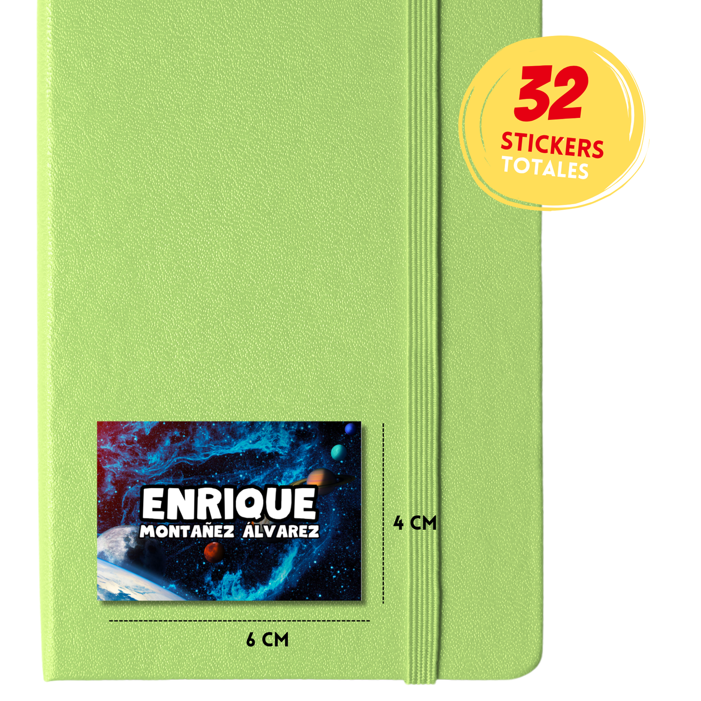 Universo Etiquetas Escolares Personalizadas Libretas, Libros y Lápices