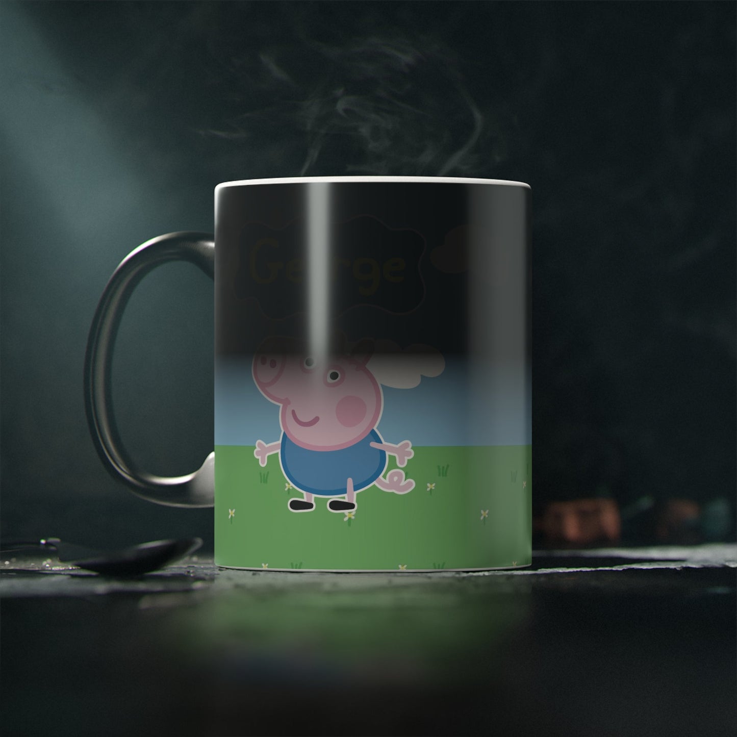 George Peppa Pig Kit Regalo Peluche Cariñoso + Taza Mágica Personalizada