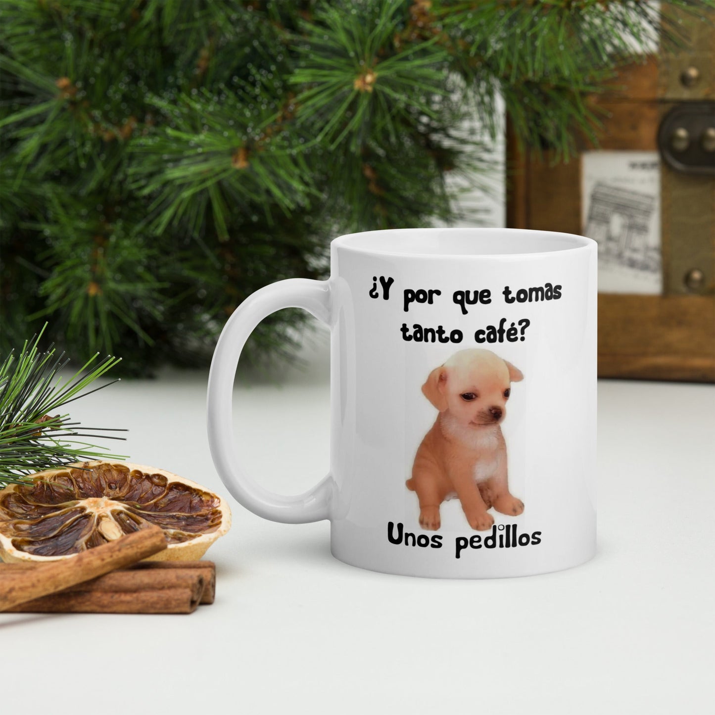 Perrito Pedillos Porqué Tomas Tanto Café Taza