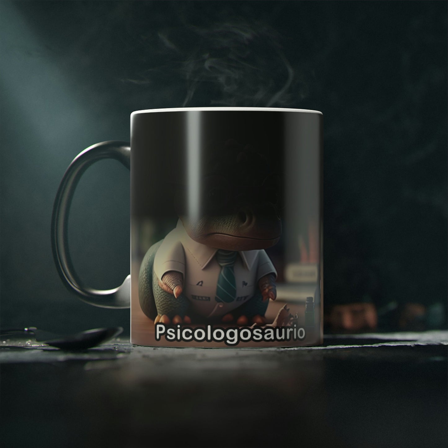 Dino Profesiones Psicologosaurio  Taza