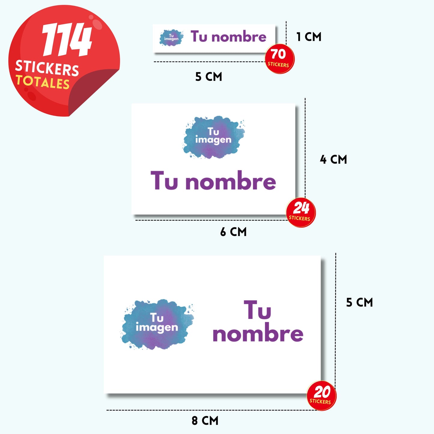 Etiquetas Escolares Personalizadas Libretas, Libros y Lápices, Tu diseño