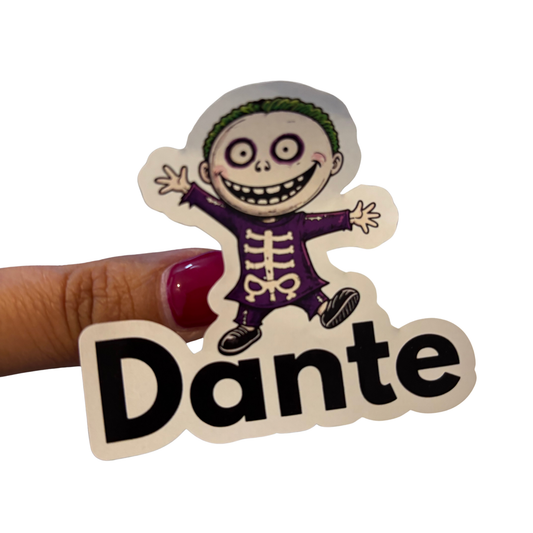 Stickers personalizadas con personaje y nombre para fiestas y eventos