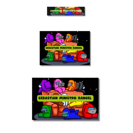 Among us amigos etiquetas adhesivas personalizadas