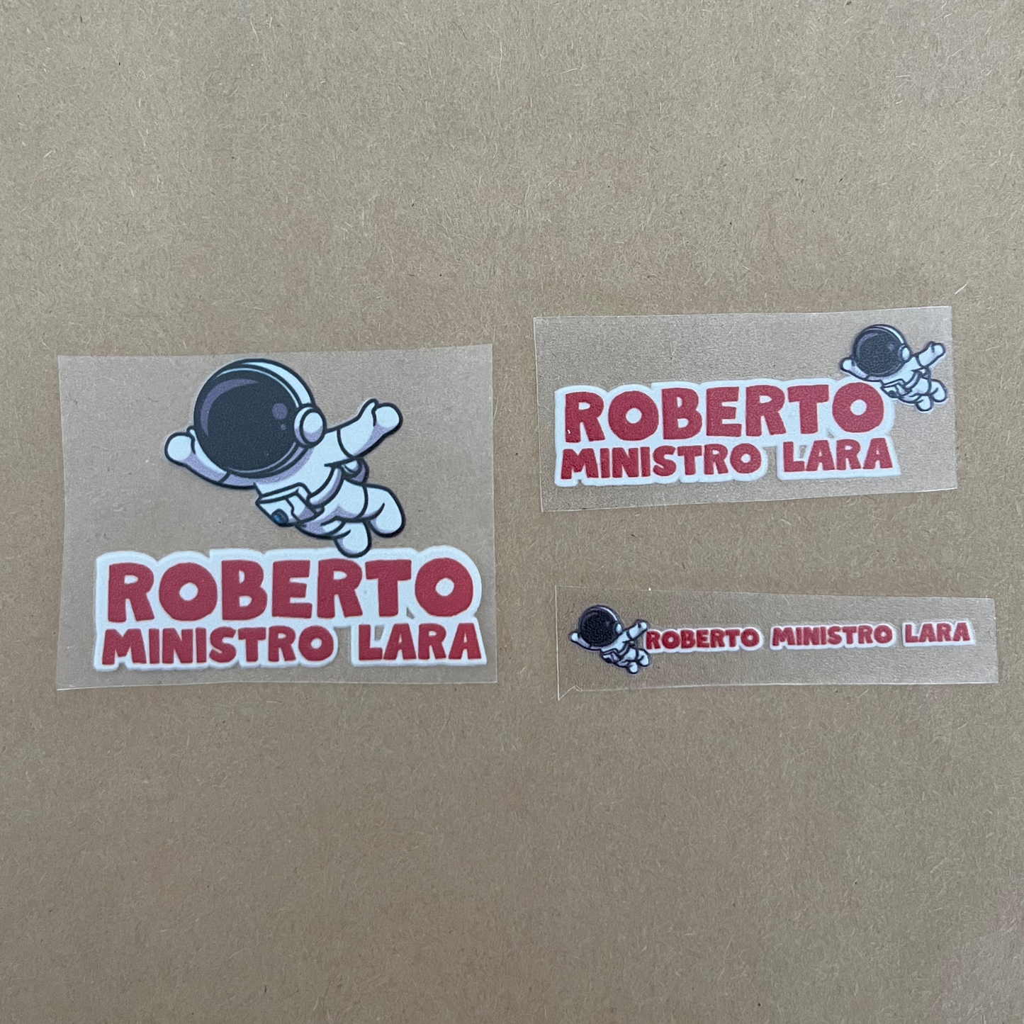 Astronauta, Etiquetas para Tuppers y Termos, Resistentes al Agua
