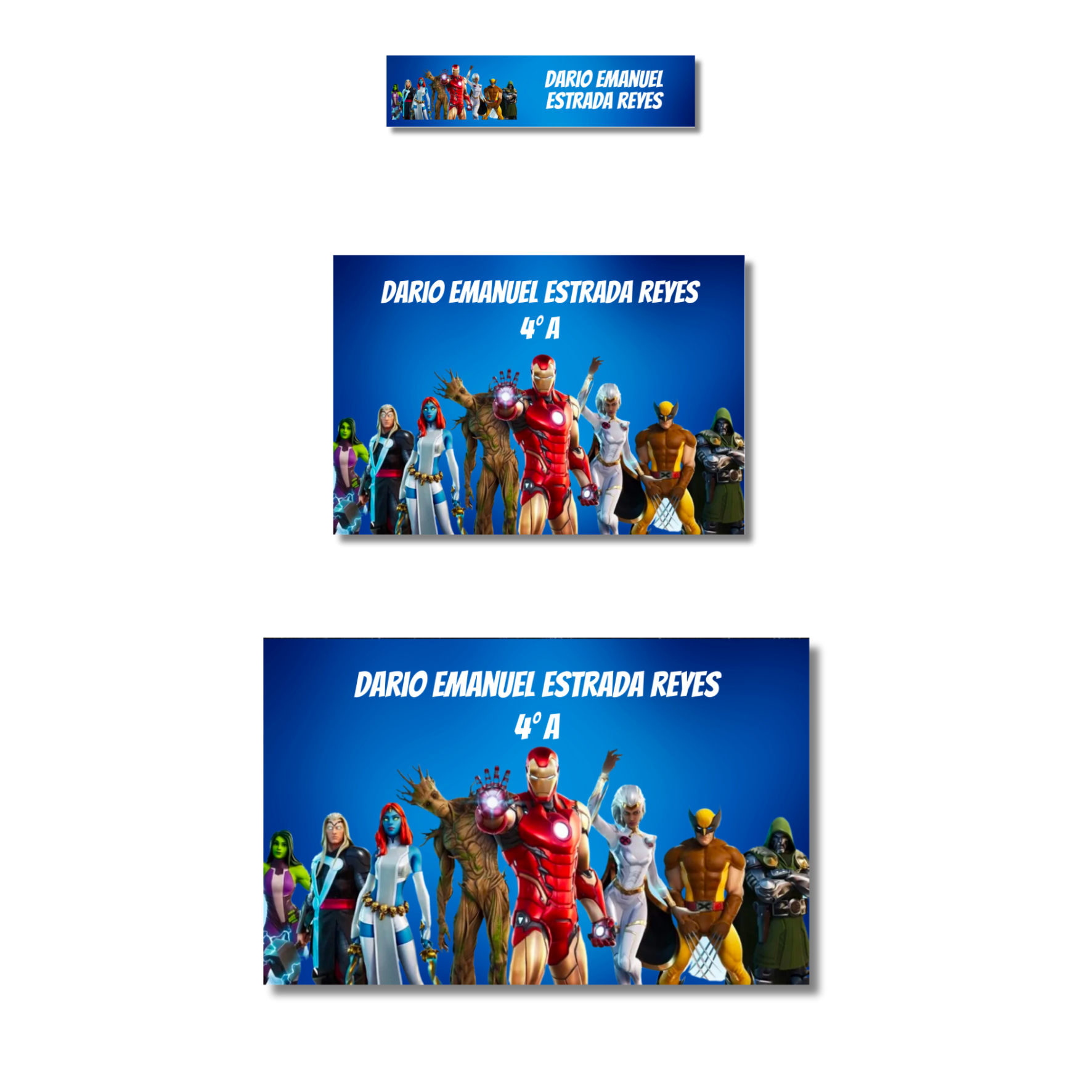 Avengers fornite marvel etiquetas adhesivas personalizadas