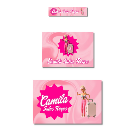 Barbie etiquetas adhesivas personalizadas