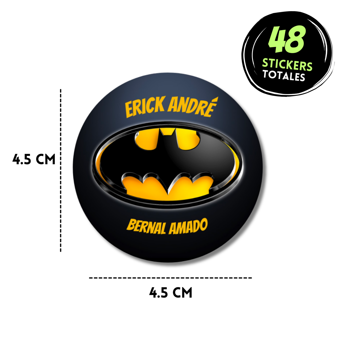 Batman logo Stickers de papel  redondas personalizadas