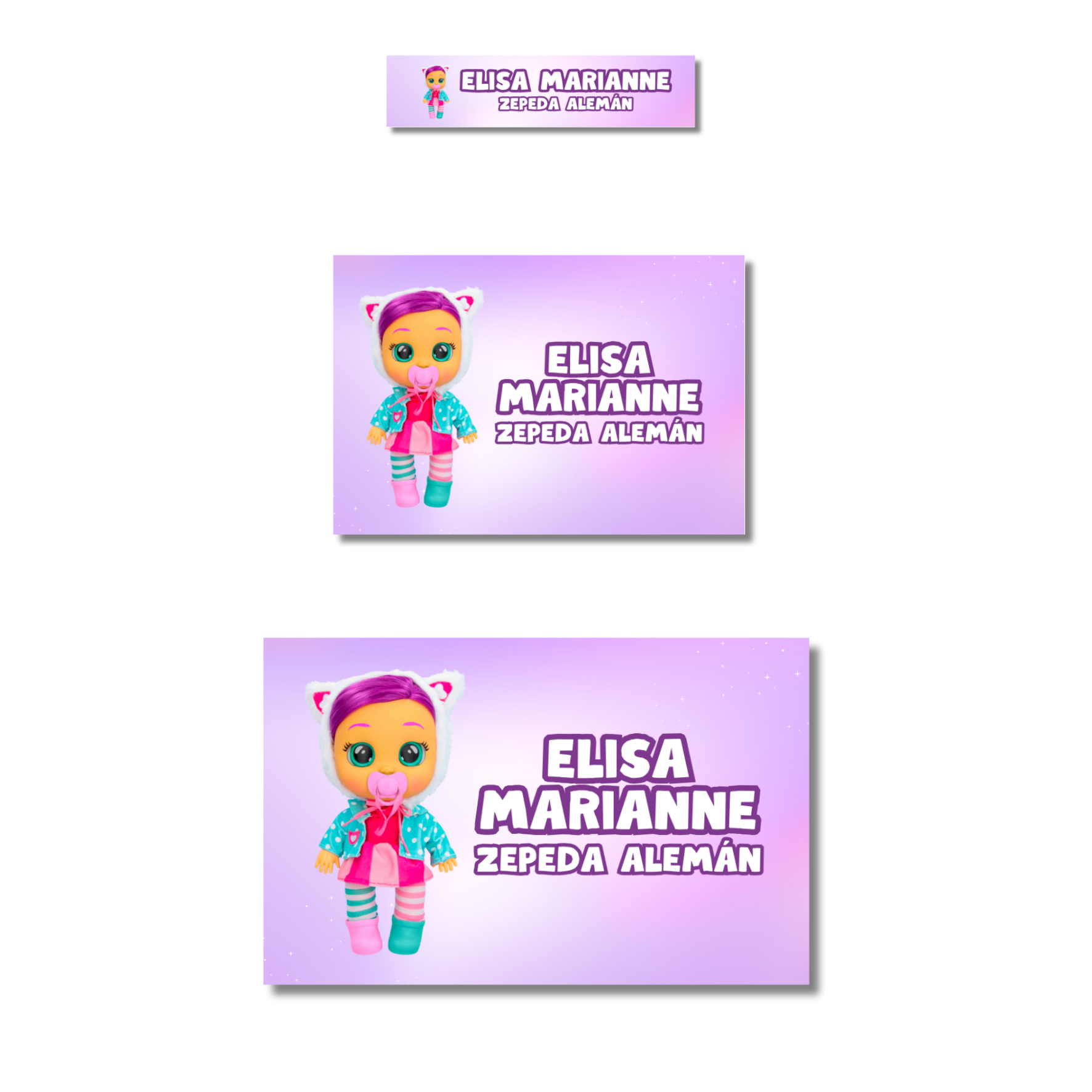 Bebés llorones etiquetas adhesivas personalizadas