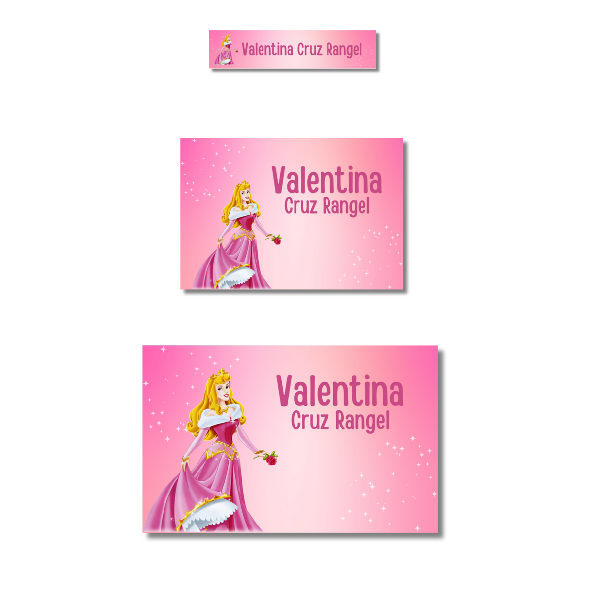Bella durmiente Aurora etiquetas adhesivas personalizadas