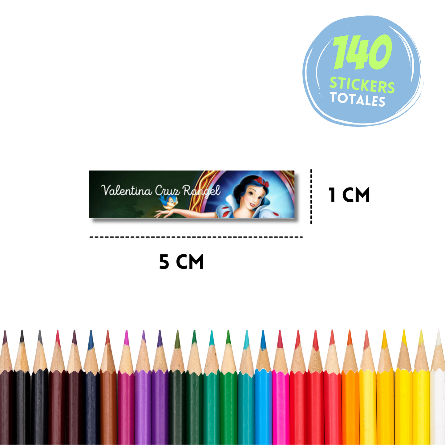 Blanca Nieves Espejo Stickers para libros, libretas, cuadernos