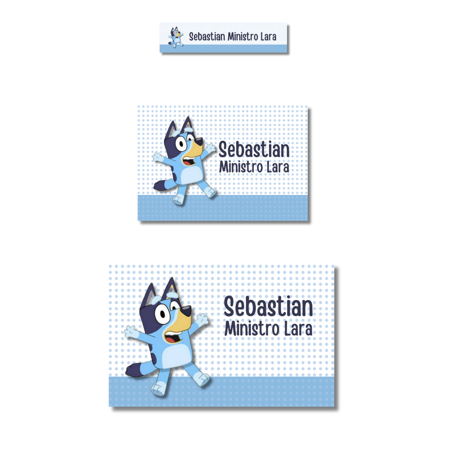 Bluey etiquetas adhesivas personalizadas