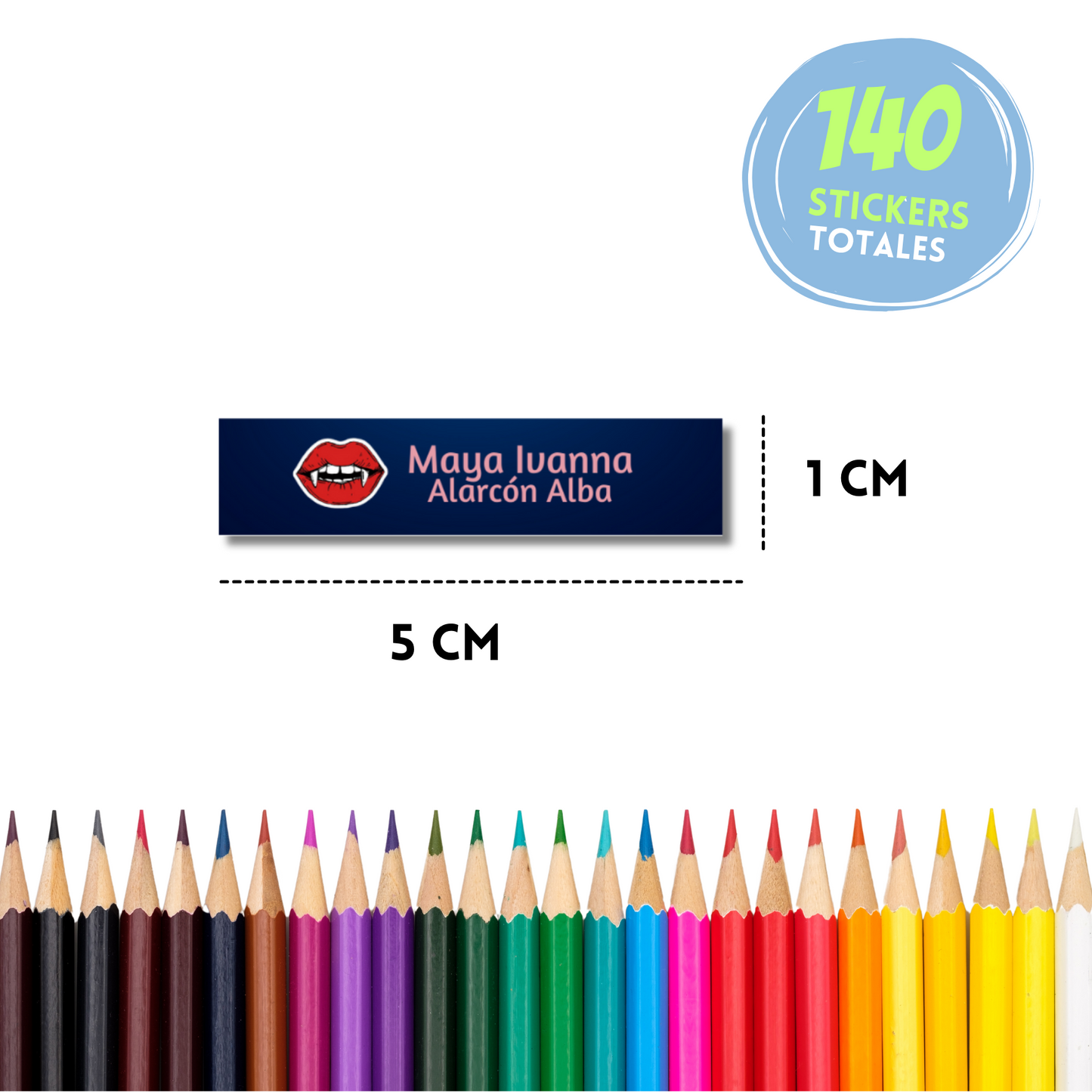 Boca vampiro Stickers para libros, libretas, cuadernos