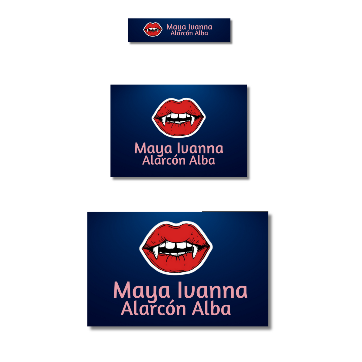 Boca vampiro etiquetas adhesivas personalizadas