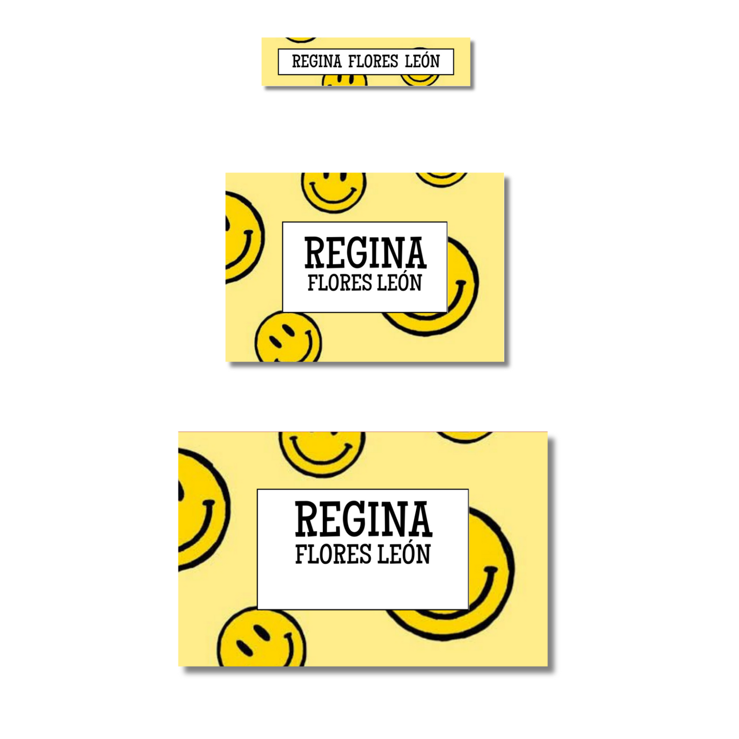 Carita feliz etiquetas adhesivas personalizadas