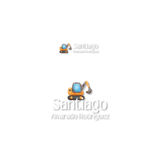 Construcción camión Retro excavadora, etiqueta lavable para tuppers y termos - Kuppani