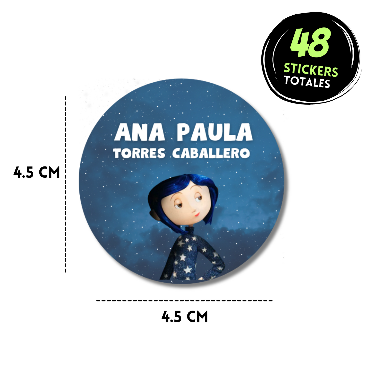 Coraline Etiquetas Escolares Personalizadas Libretas, Libros y Lápices