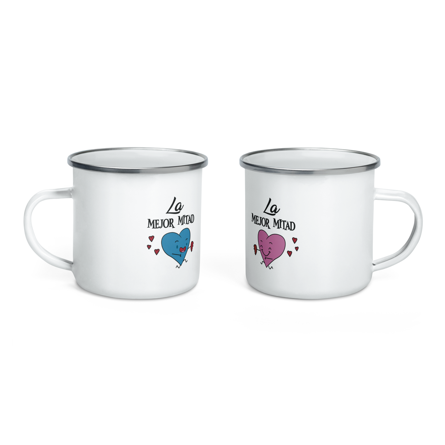 Corazón La Mejor Mitad  Kit Tazas