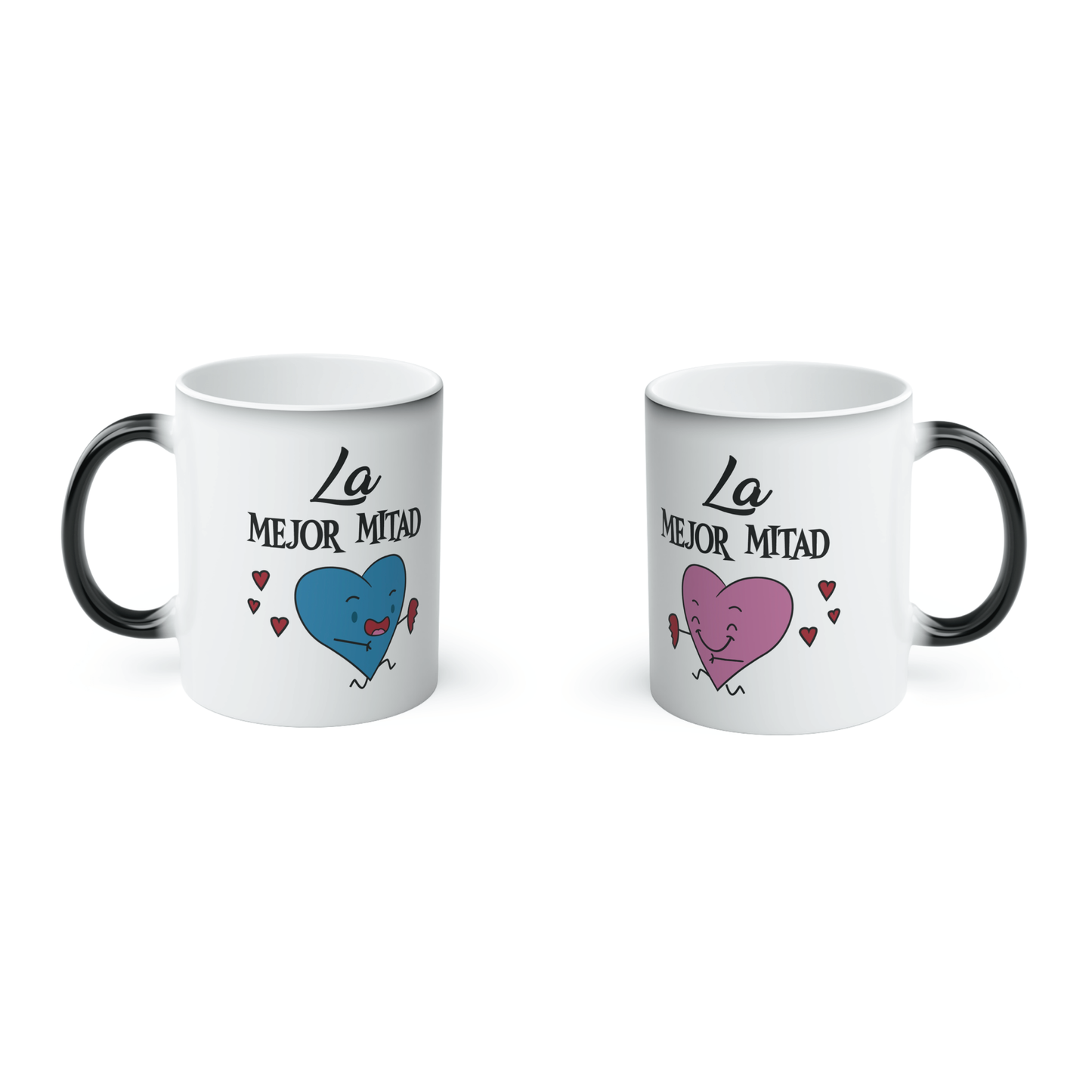 Corazón La Mejor Mitad  Kit Tazas