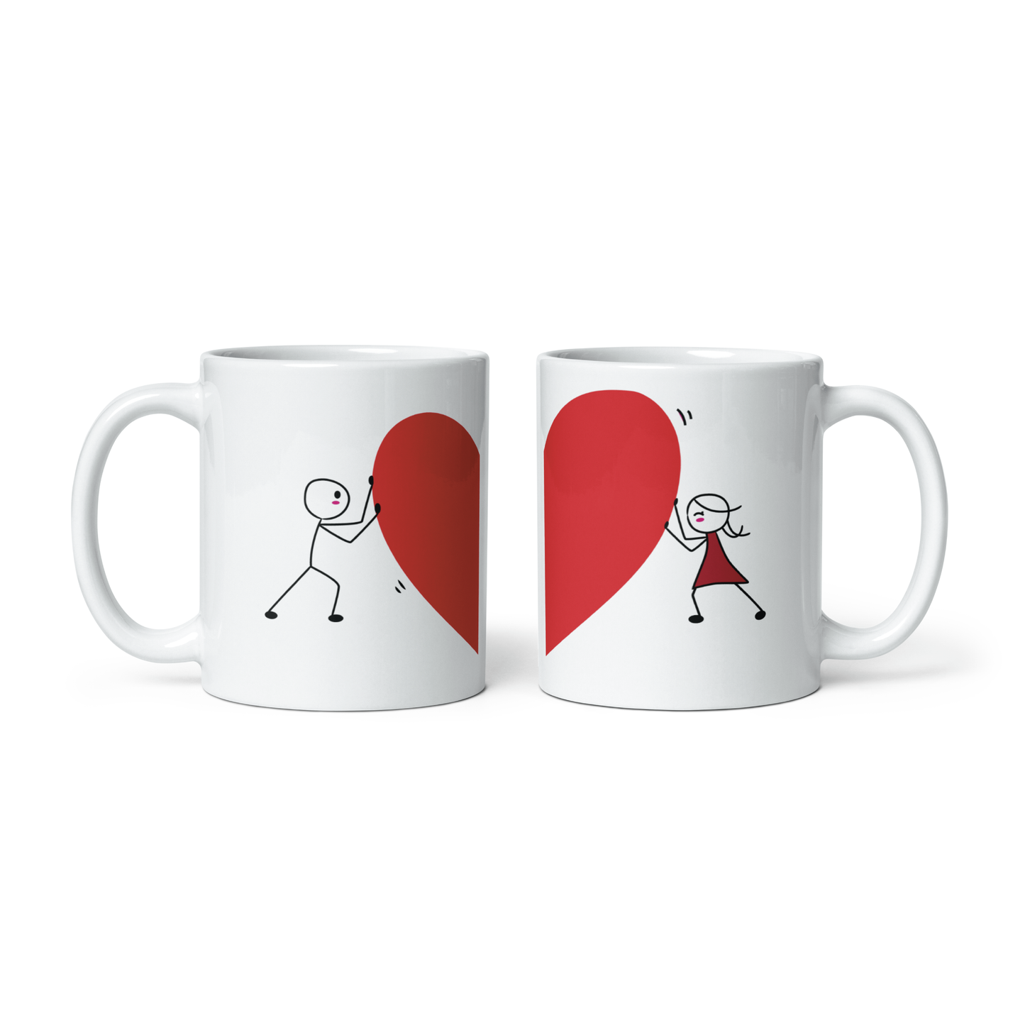 Corazon Pareja Kit Tazas