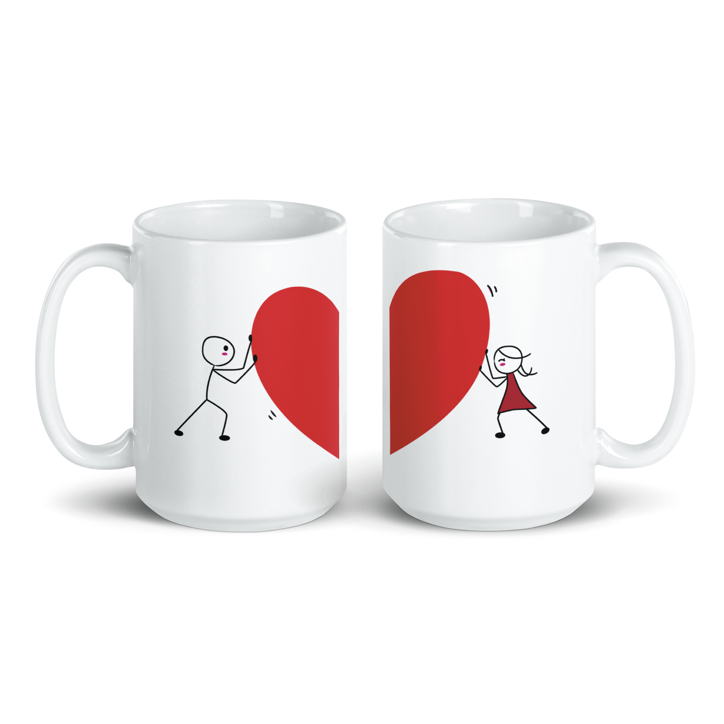 Corazon Pareja Kit Tazas