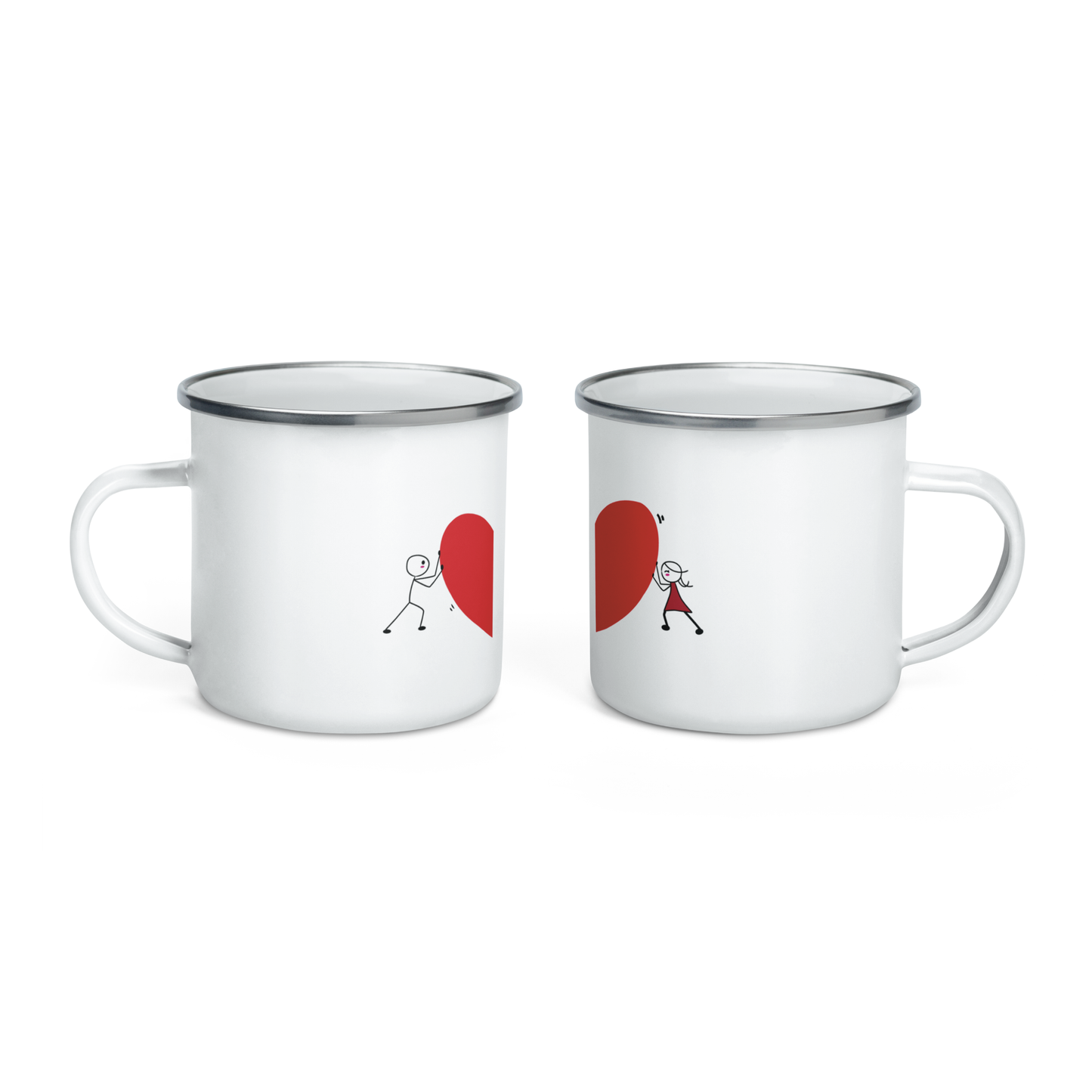 Corazon Pareja Kit Tazas