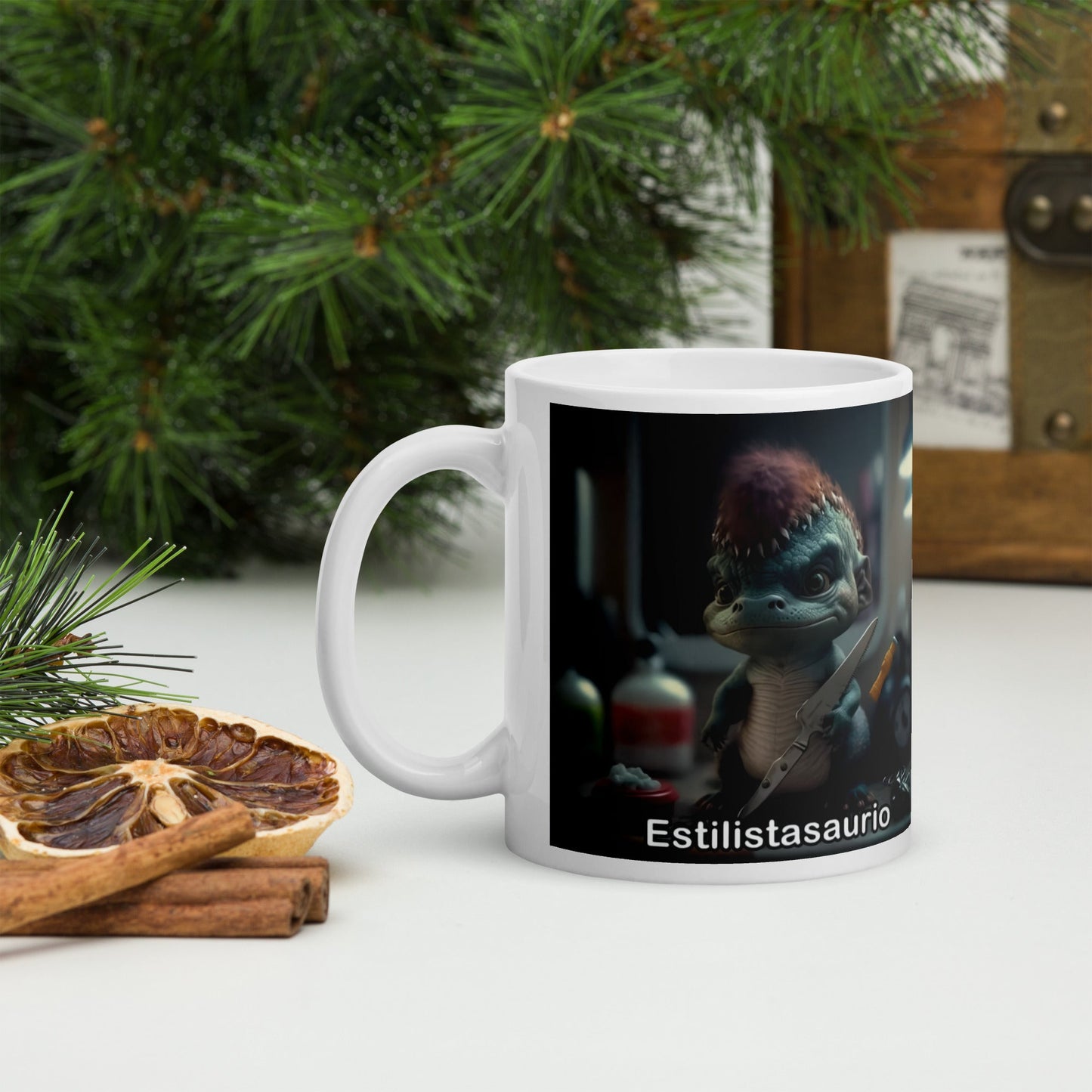 Dino Profesiones Estilistasaurio Taza