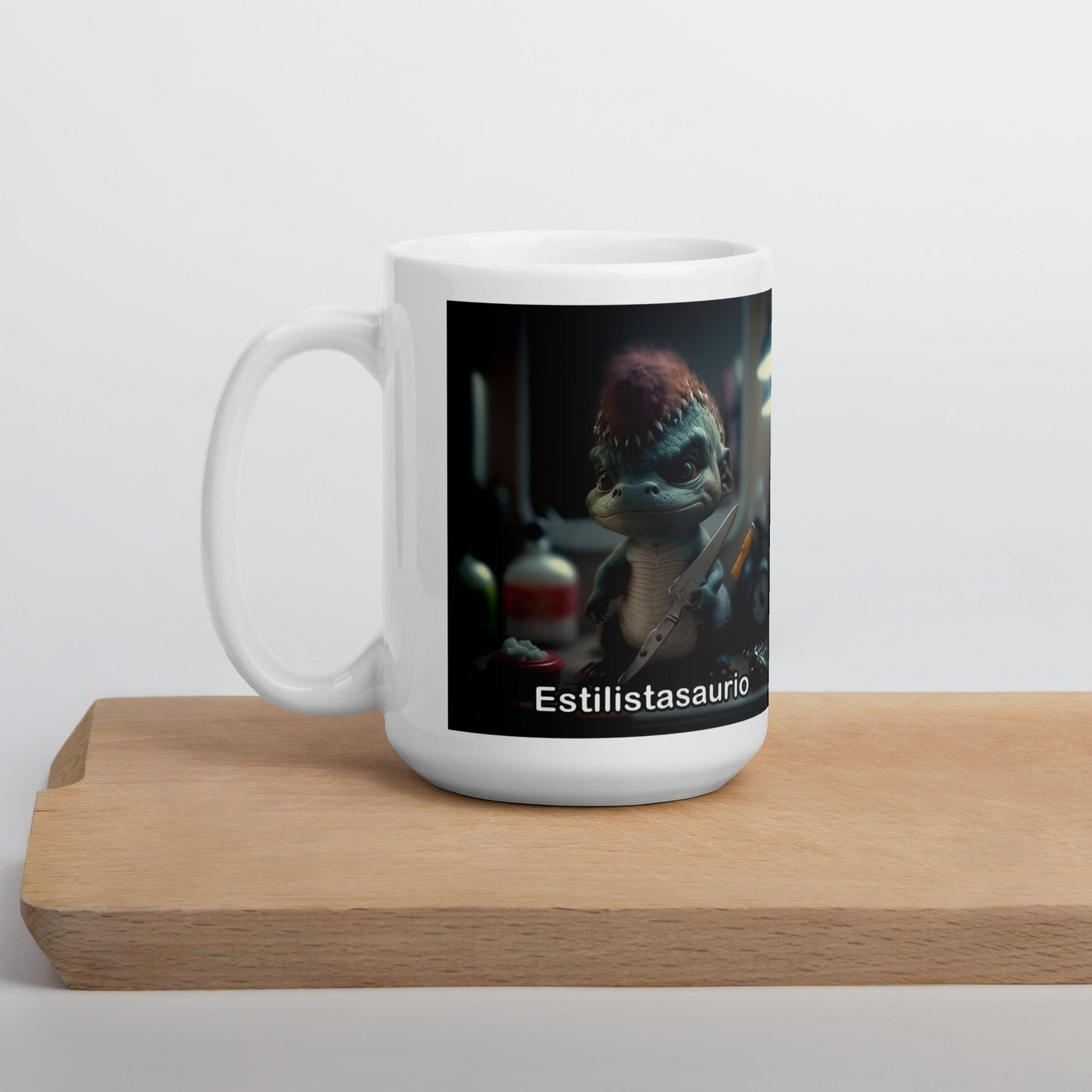 Dino Profesiones Estilistasaurio Taza