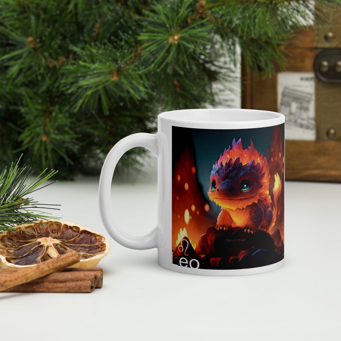 Dragón (Leo) Signos Zodiacales Taza